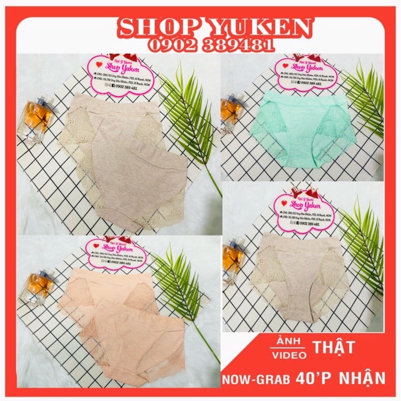 Quần lót nữ phối ren, Quần lót phối ren, Size 42-60kg vừa rất êm ab81