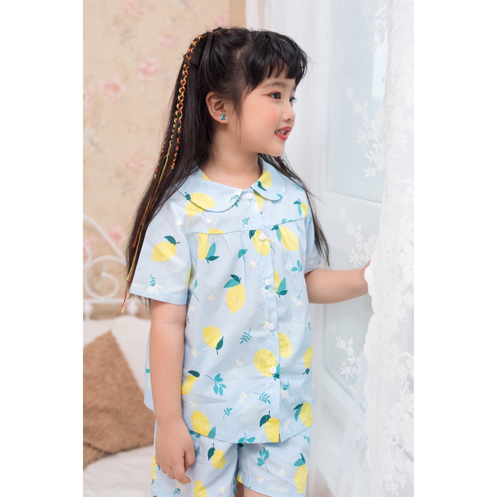 [LITTLE PINK] BỘ PYJAMAS QUẦN LỬNG BÉ GÁI 2022