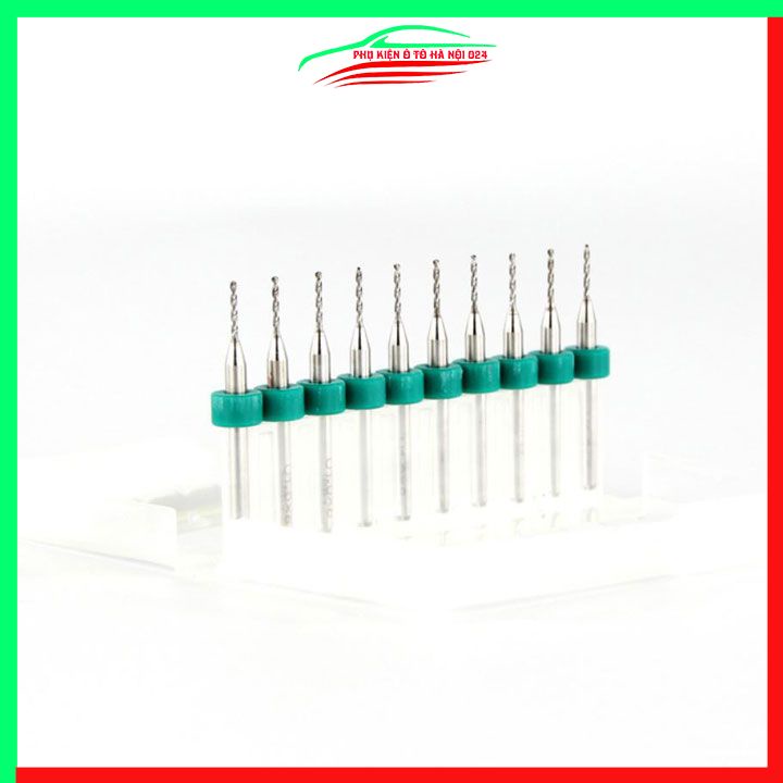 Hộp 10 mũi khoan CNC cao cấp độ chính xác cao đường kính mũi 1.0mm