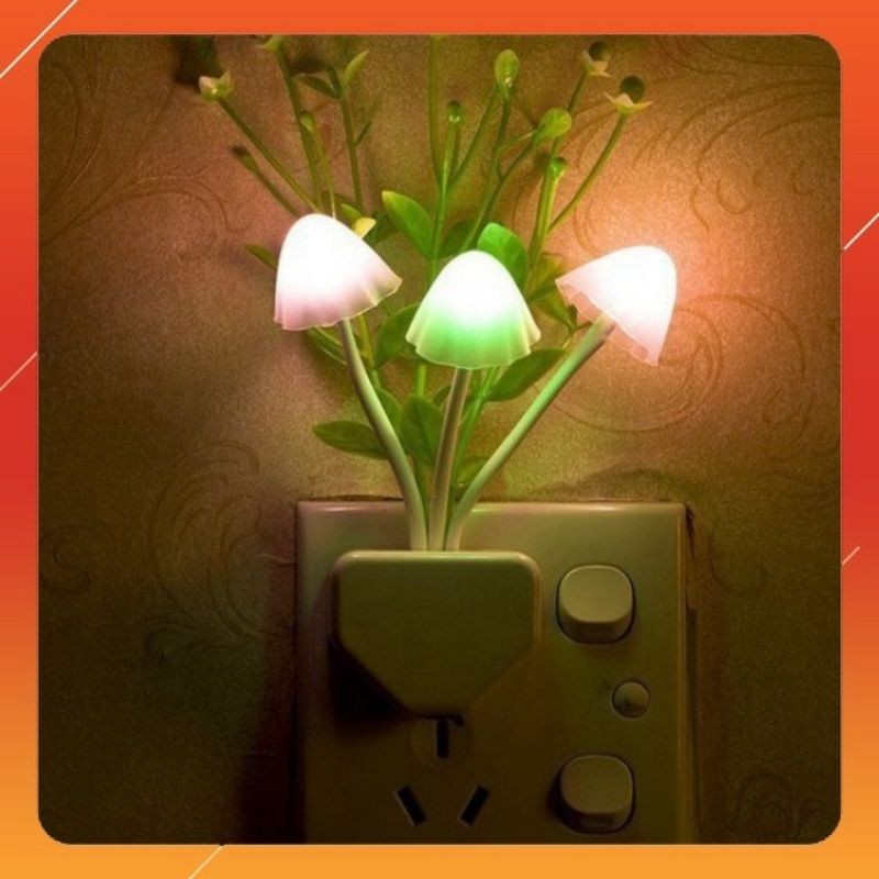 [Giá Sỉ]Đèn Ngủ Hình Nấm Cảm Ứng Tự Động Sáng/Tắt