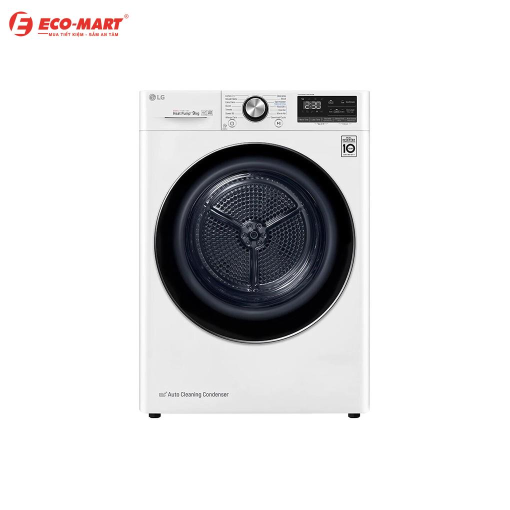 Máy sấy bơm nhiệt LG 9 Kg DVHP09W