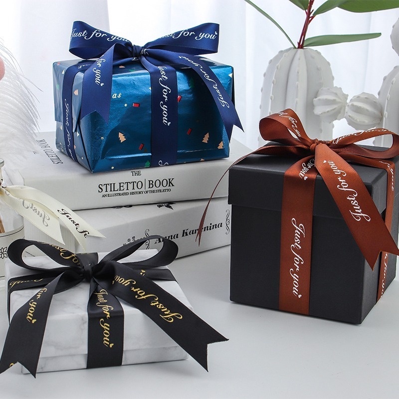 Cuộn Dây Ruy Băng Polyester 25mm * 10m In Họa Tiết Hoa Trang Trí Đa Ứng Dụng