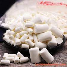 Mashmallow trắng 500gNguyên liệu kẹo Nougat kẹo hạnh phúc
