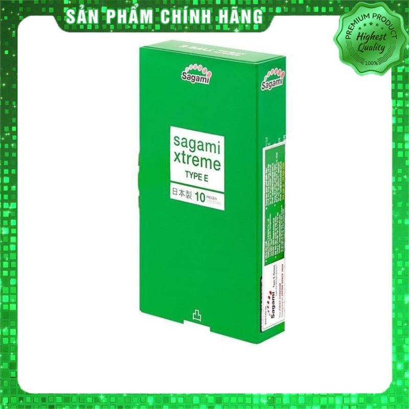 Bao Cao Su Gân gai Chấm Thắt Vòng SAGAMI XTREME TYPE E - Xuất Xứ Nhật Bản - Hộp 10c