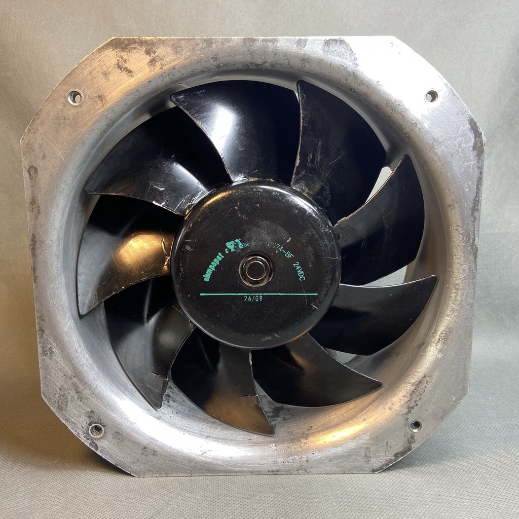QUẠT 22.5 cm EBM PAPST 24V 2.3A 55W, FULL KIM LOẠI. GERMANY GIÓ MẠNH . W1G200-HH77-52