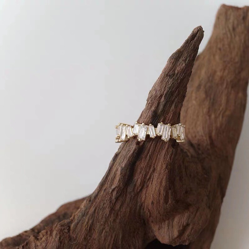 Nhẫn hở mạ vàng 14k thiết kế độc đáo phong cách thời trang