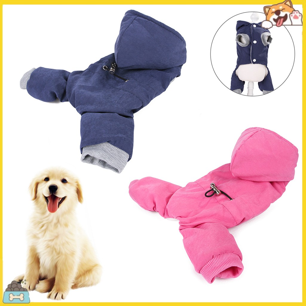 Jumpsuit Hoodie Dày Giữ Ấm Cho Thú Cưng