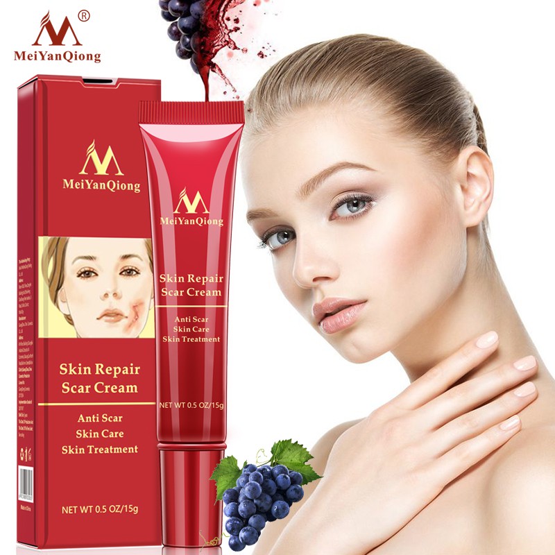 MeiYanQiong Acne Scar Removal Cream Skin Repair Stretch Marks giảm sẹo lồi, lõm, sẹo thâm, do mụn giúp phục hồi các tổn thương trên da thúc đẩy tái tạo da 15ml