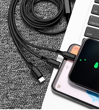 Cáp Sạc Giao Diện Cổng Micro Usb / Type-c / Lightning Dành Cho Điện Thoại Android Ios