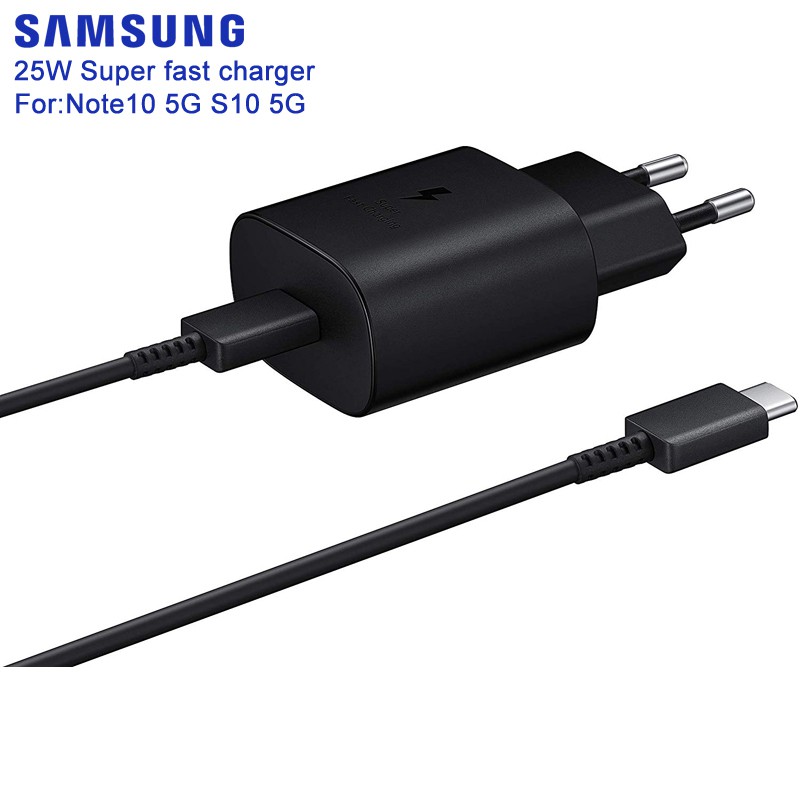 Bộ Sạc Siêu Nhanh Cho Samsung Galaxy Note 10 Lite 25W ( ype C To C) ZIN HÃNG 100%