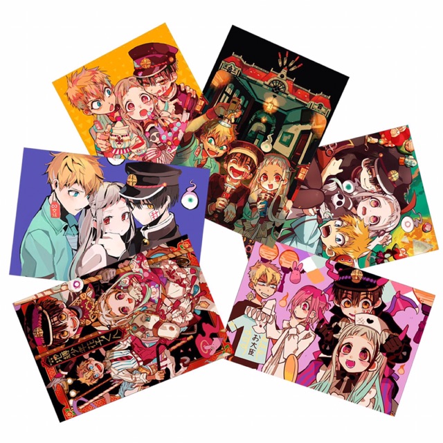 Ảnh card anime jibaku shounen hanako-kun 11 card ép lụa , card để ví anime hanako kun