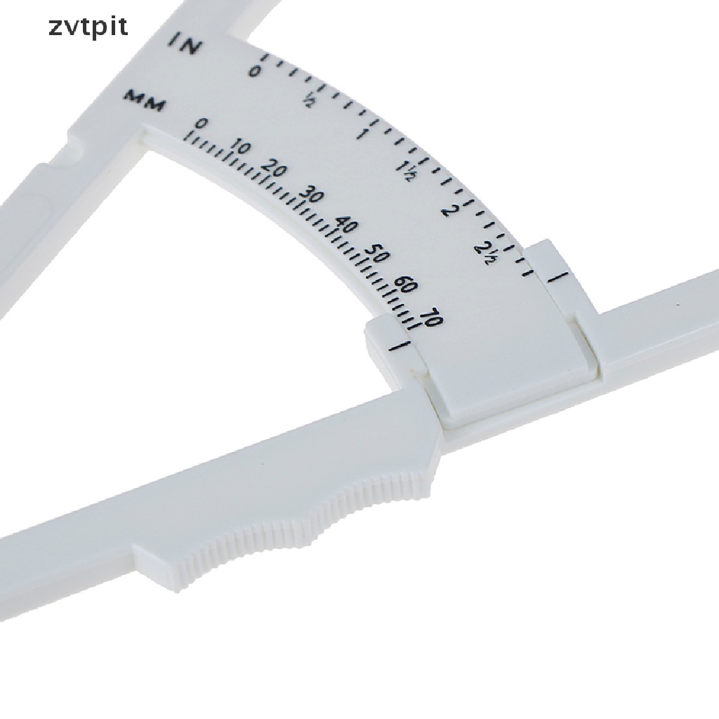 [ZVPT] 2Pcs/Set White PVC Body Fat Caliper Measure Tape Tester Fitness For Lose Weight DSF
