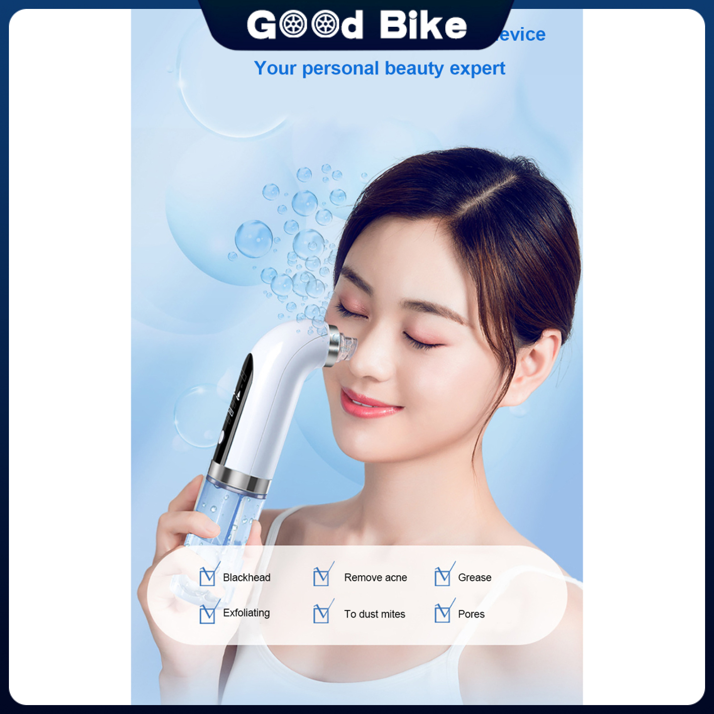 [SAKURA HOME]Small Bubble Electric Vacuum Cleaner Acne Blackhead Remover Beauty Device