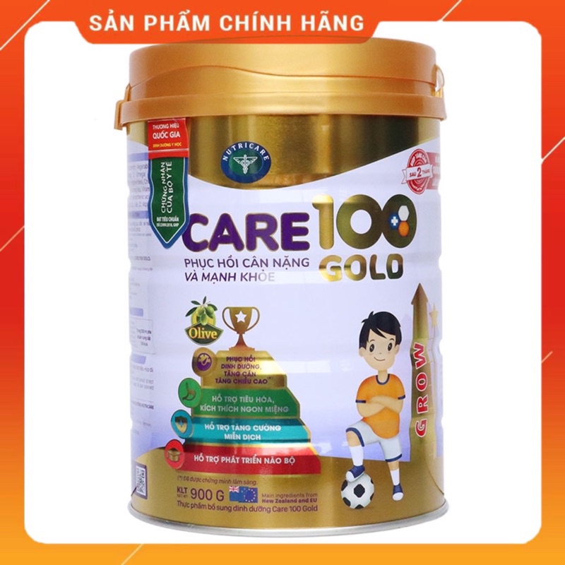 [ 100% SỮA TỐT  ] Sữa bột Care 100 Gold 900g ( Date Mới Nhất )