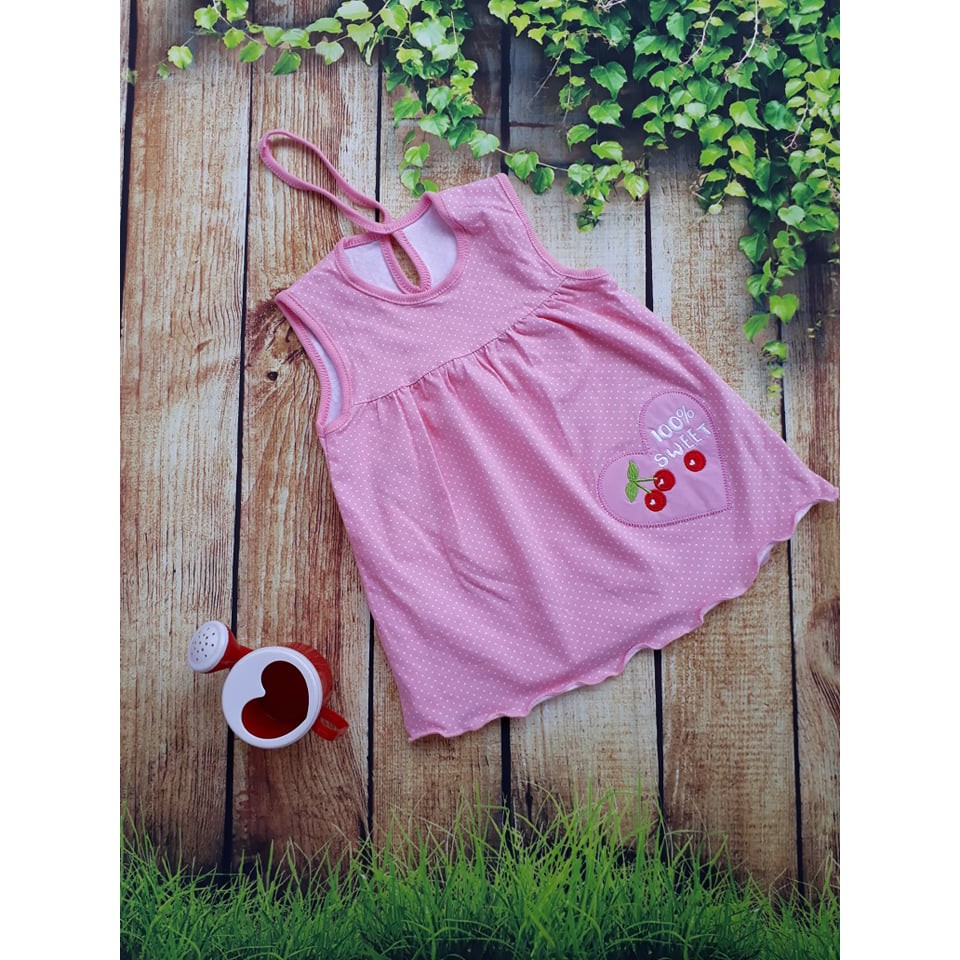 Váy bé gái 8-12kg chấm bi chery