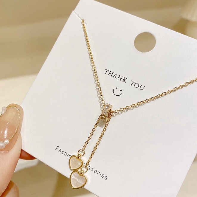 Vòng cổ Thép Titan Phối Tua Rua Phong Cách retro Âu Mỹ