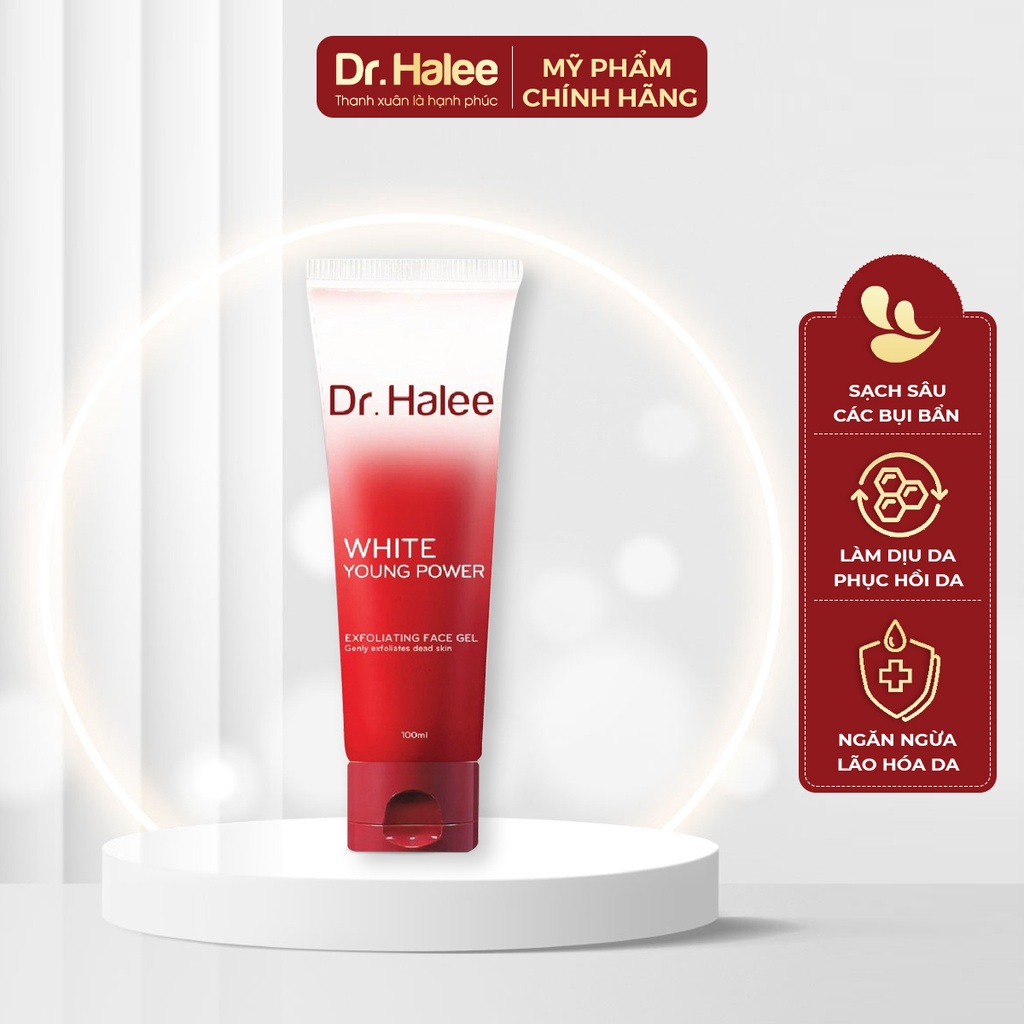 Tẩy da chết Dr.Halee Exfoliating Face Gel 100ml tinh chất lựu dưỡng ẩm sạch sâu