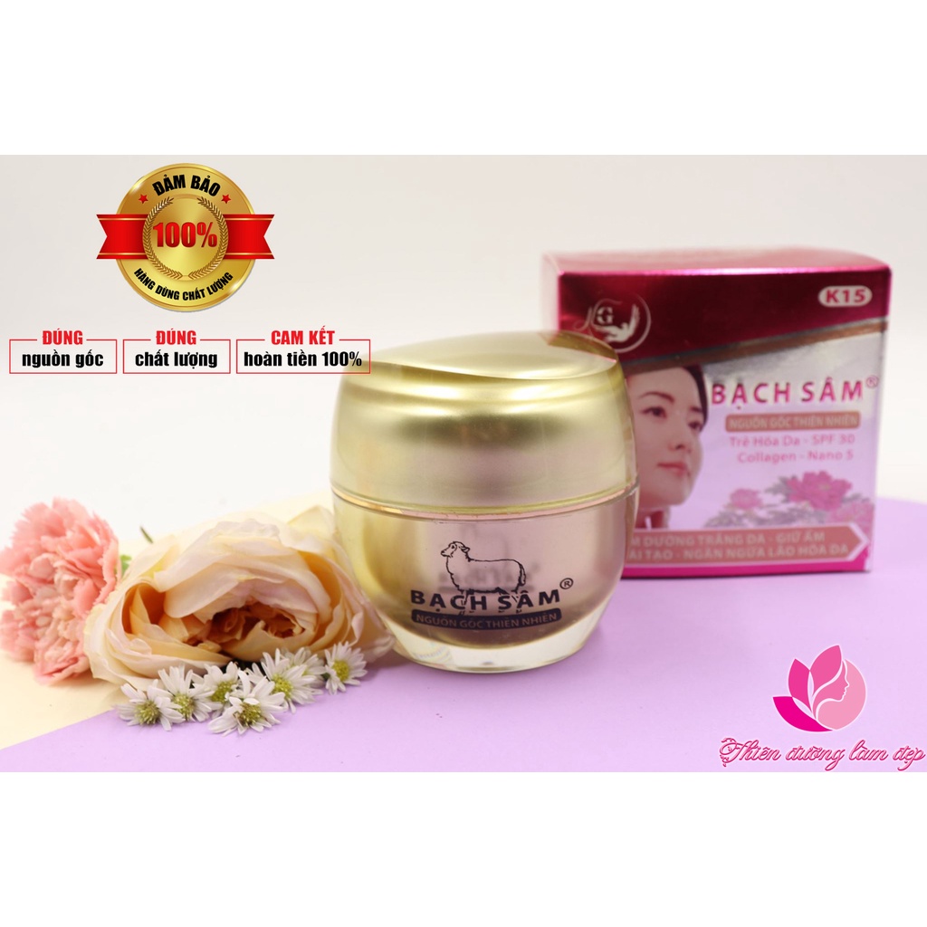 Kem dưỡng trắng da, Giữ ẩm, Tái tạo, Chống lão hóa K15 BẠCH SÂM - 40g