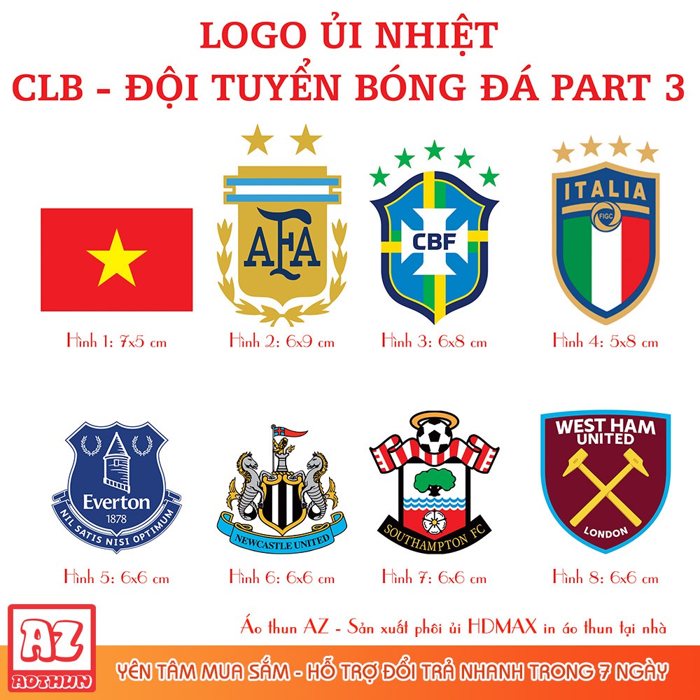 Logo ủi nhiệt các CLB và đội tuyển bóng đá nổi tiếng P3 - Sticker Patch HDMAX HD11