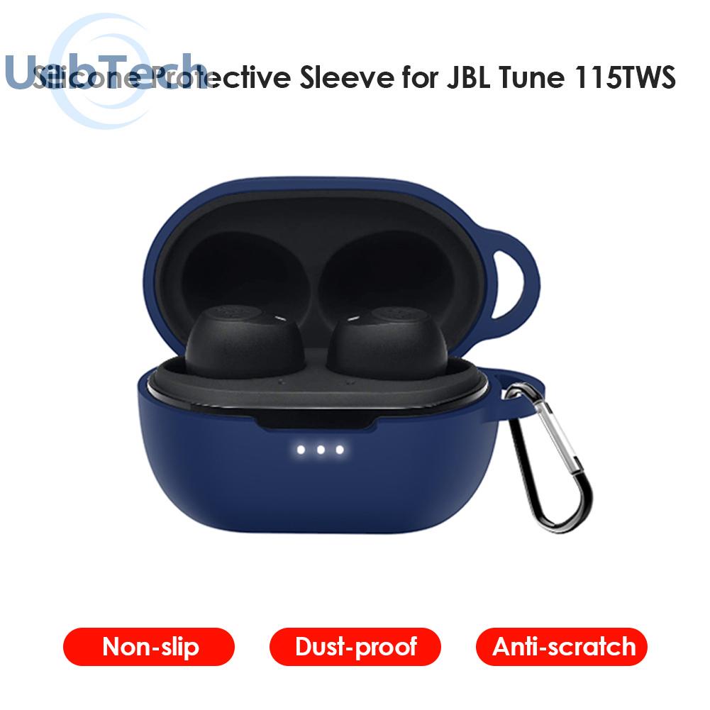 Vỏ silicon Uebtech bảo vệ hộp sạc tai nghe kết nối Bluetooth JBL Tune 115TWS