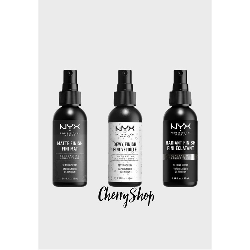 Xịt khoá lớp trang điểm NYX Dewy/Matte Finish Long Lasting Setting Spray (60ml) | BigBuy360 - bigbuy360.vn