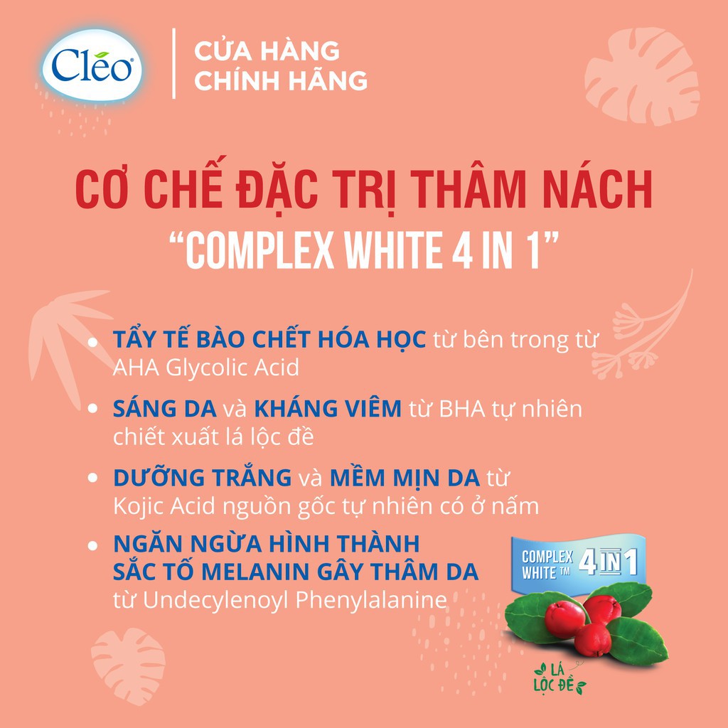 Kem Giảm Thâm Nách Cléo 35g thổi bay thâm nách - Da da sáng tự tin