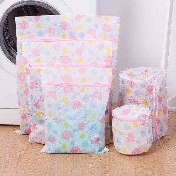 Bộ 5 túi lưới giặt quần áo - set 5 túi giặt đồ lót trong máy giặt tiện dụng