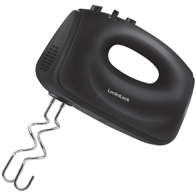 Máy đánh trứng Lock&amp;Lock Hand Mixer - màu xám đậm EJM501DGRY, Công suất 300w, bảo hành 12 tháng