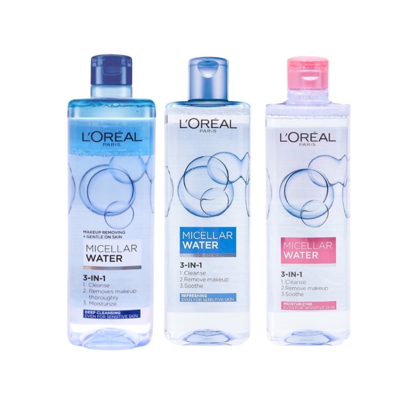 Nước tẩy trang L'Oreal Pháp 3 in 1 Micellar Water 400ml
