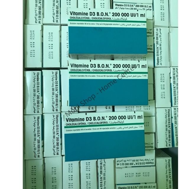 Vitamin D3 BON 200.000 UI, Chống Còi Xương, Loại Dùng 1 Lần, Bổ Sung Canxi Cho Bé 1 2 3 4 5 6