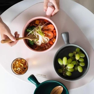 Bát gốm sứ có tay cầm