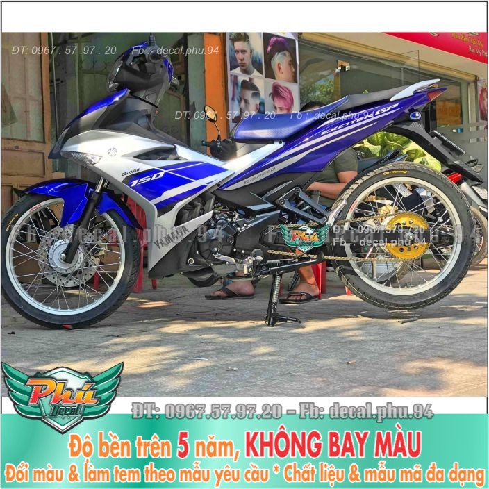 Tem rời Exciter 150 Xanh Gp cover Uv 1 (X) -1