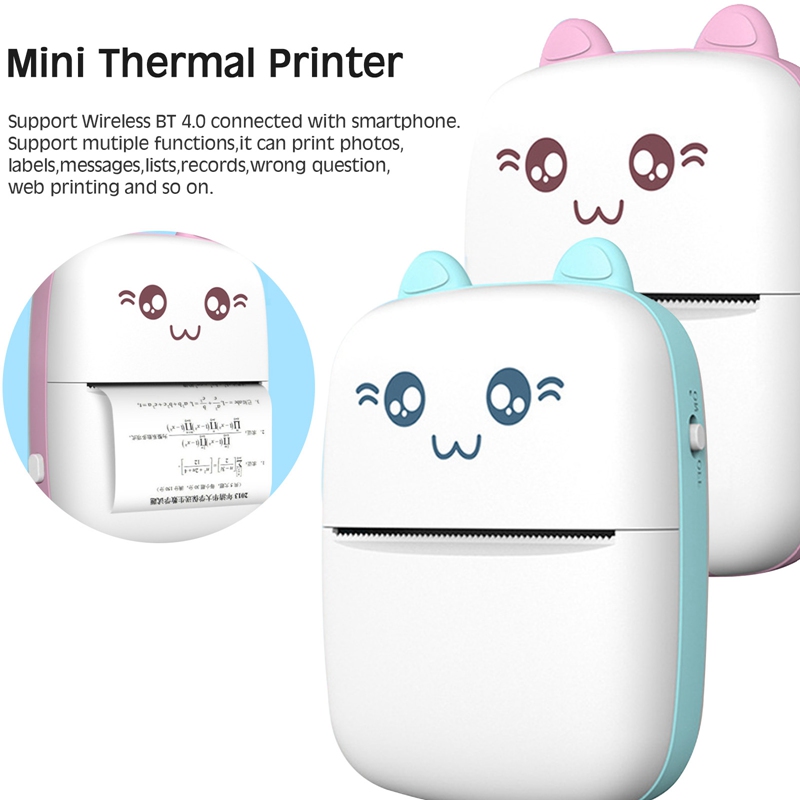 Máy in nhiệt mini 3C-part 200DPI hỗ trợ kết nối bluetooth chất lượng cao cho bé