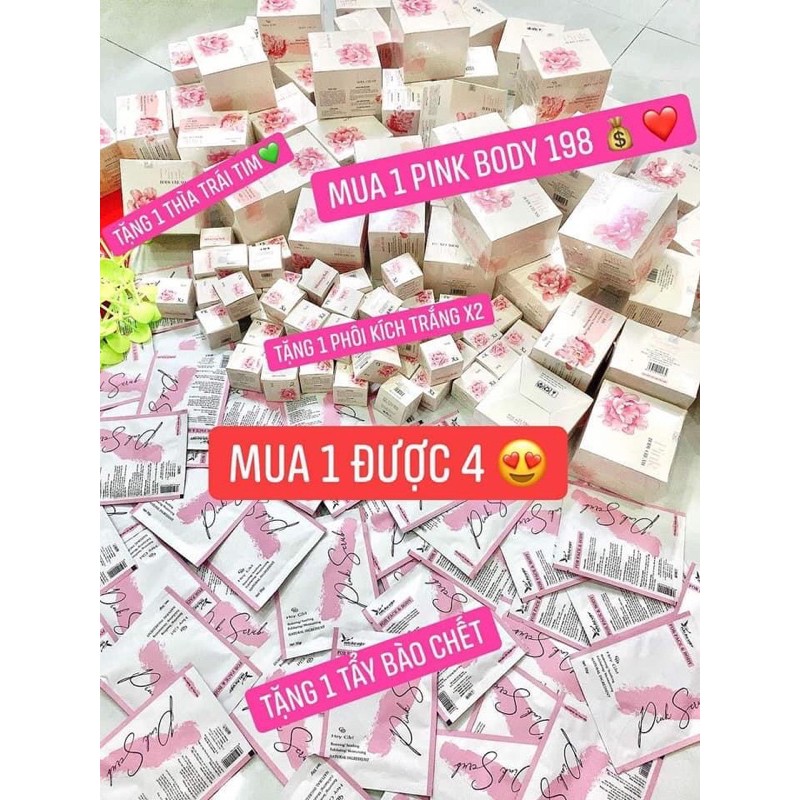 (Mua 1 tặng 3) Kem  Dưỡng Toàn Thân Pink Body Cream hey girl