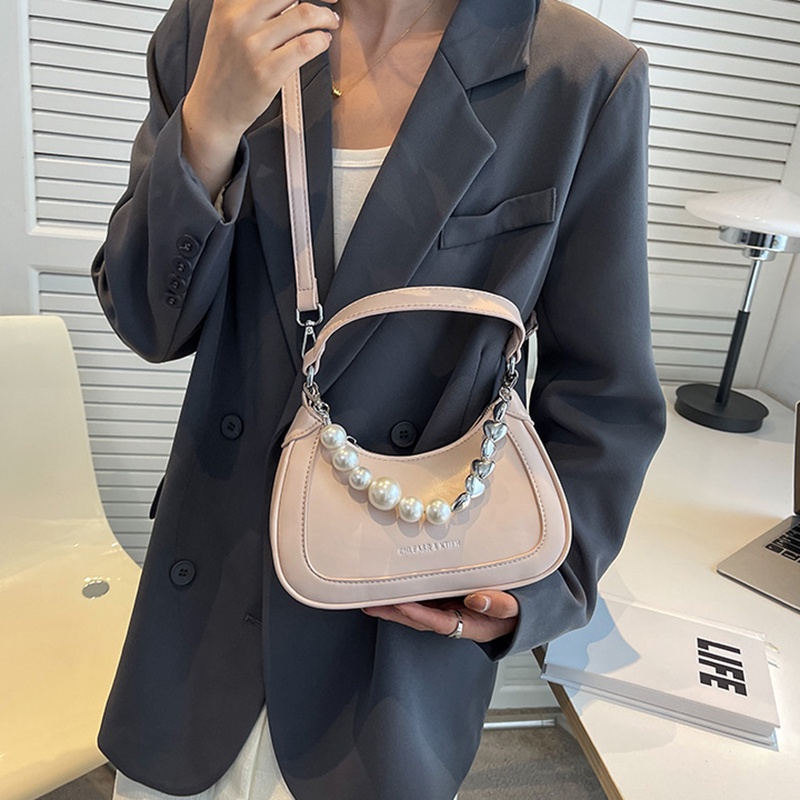 Túi IELGY đeo chéo phối dây xích hình trái tim chất lượng cao thời trang cho nữ