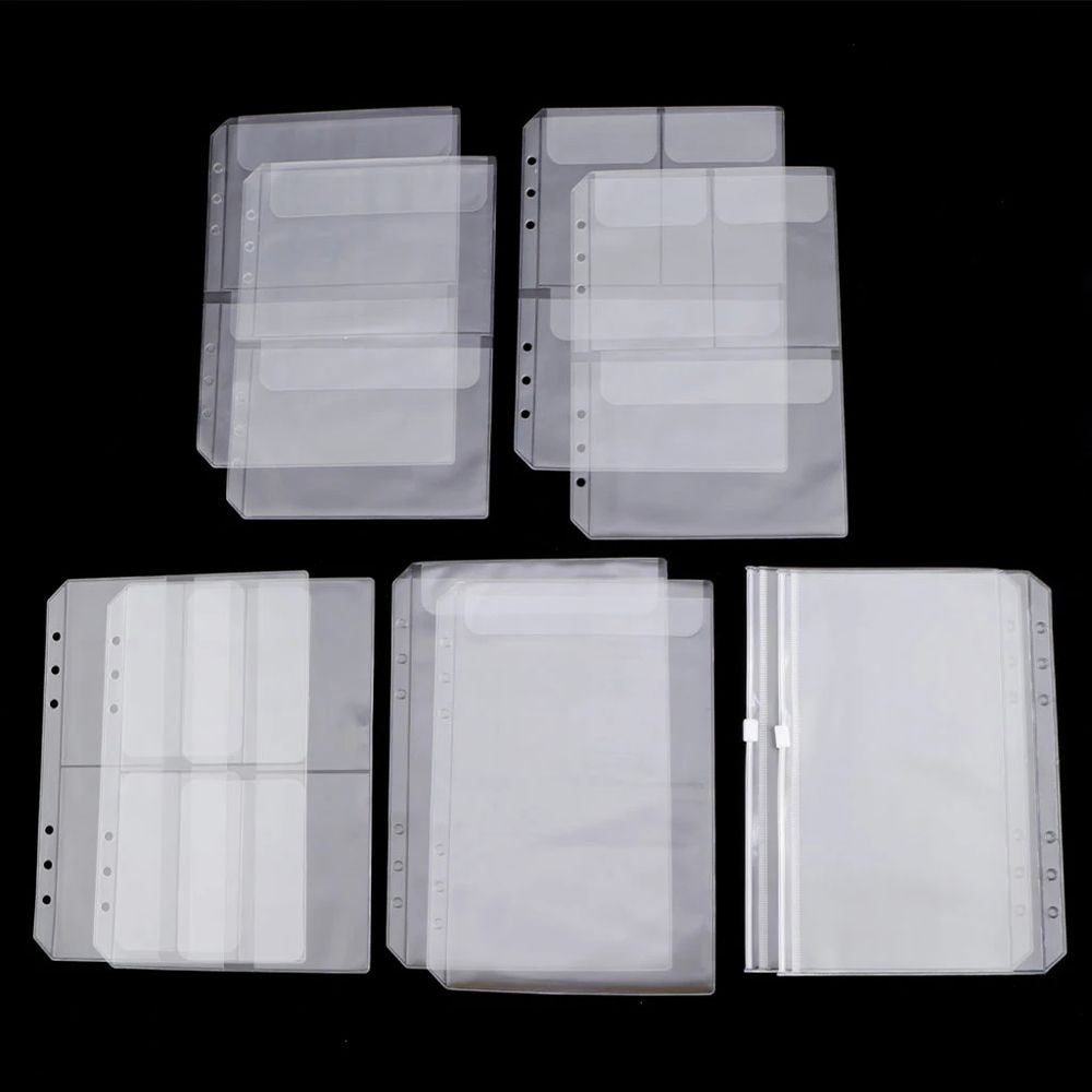 Túi đựng tài liệu 6 ngăn khổ A5 A6 bằng PVC chống thấm nước tiện dụng