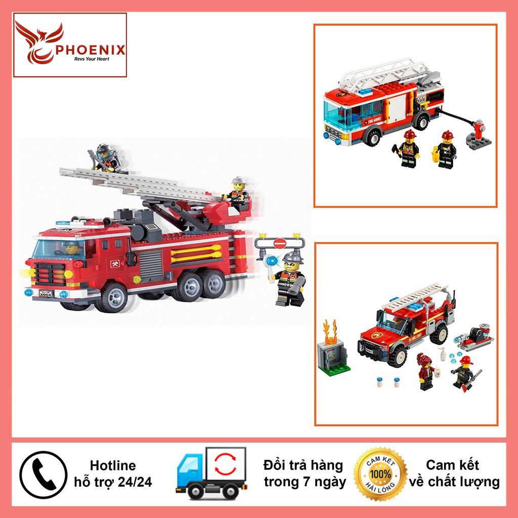 Lego xe cứu hỏa đồ chơi cho bé