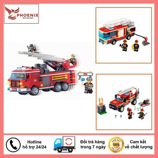 Lego xe cứu hỏa đồ chơi cho bé