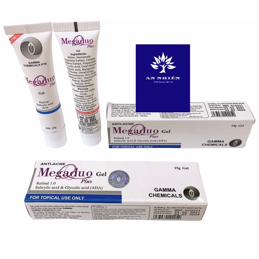 MEGADUO PLUS ngừa viêm, đẩy nhân mụn ẩn mức độ cao, ngừa thâm, mờ sẹo (15gr/tube)