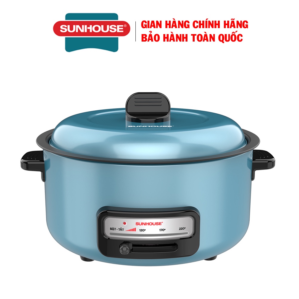 Nồi lẩu đa năng 3.5L Sunhouse SHD4527-Lòng nồi chống dính cao cấp, Công suất 1300W-KHOBUON11688