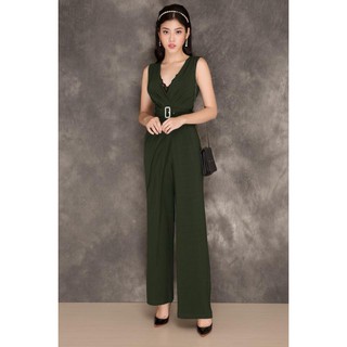 Jump cổ V phối ren kèm belt