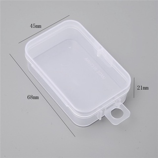 Transparent Plastic Storage Box Rectangle Round Container Compartment Box For Jewelry Beads Accessories Nail Art Organize Case