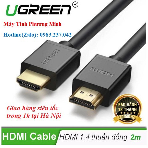 Cáp HDMI 2m Ugreen 10107_Hàng chính hãng bảo hành 18 tháng