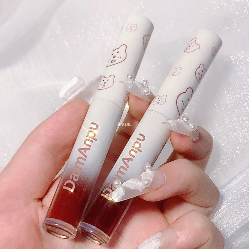 Set 3 thỏi son bóng vỏ hình chú gấu nhỏ