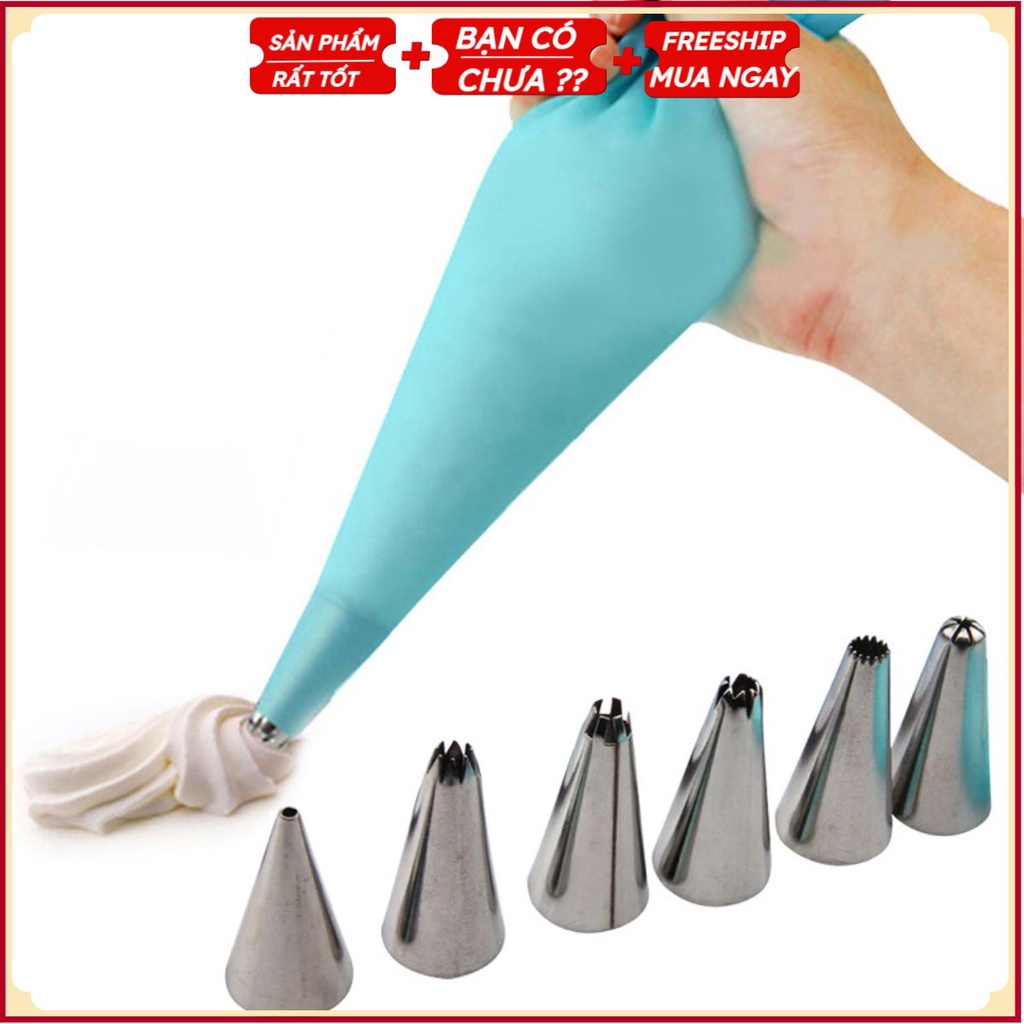Bộ trang trí bánh kem 6 in 1 Thép cao cấp US04613