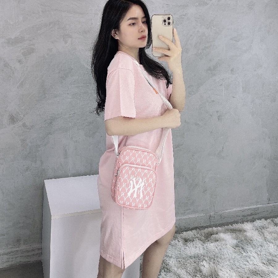 Túi Đeo Chéo MLB NY Hồng Vintage Mini Bag Pink Full Tag Code