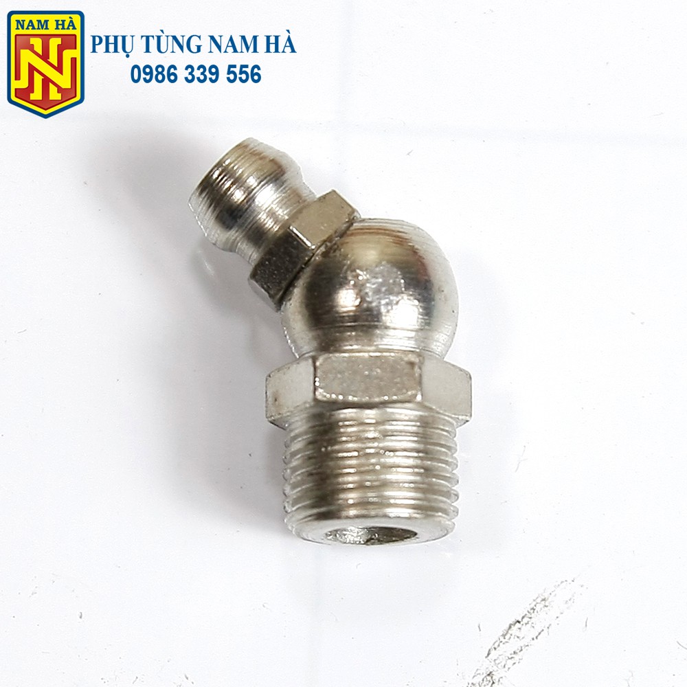 (Loại tốt) - 3 Vú bơm mỡ bò M10 cong 45