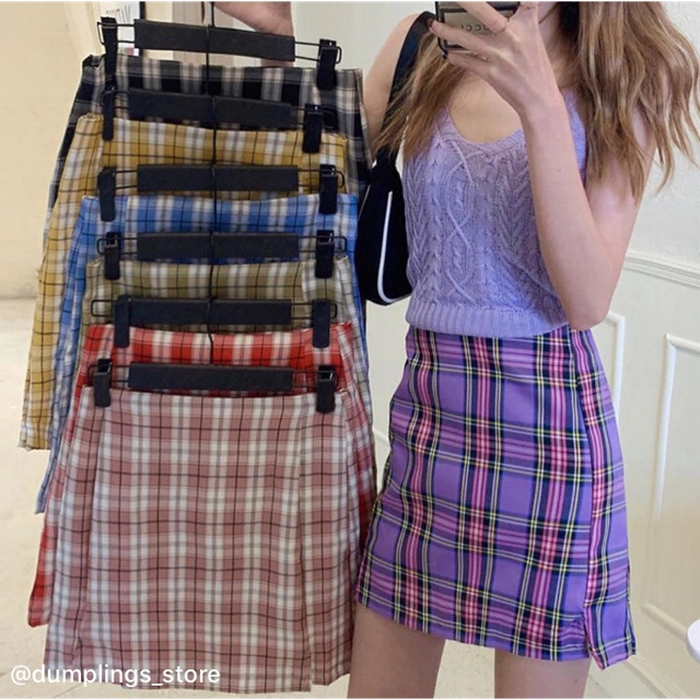 Chân váy kẻ size S M L