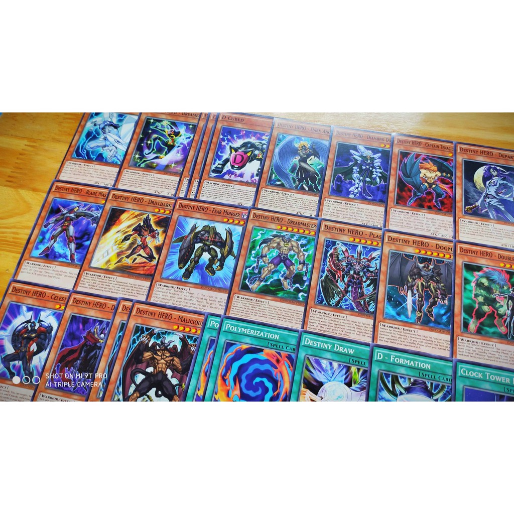 Bài Yugioh ❤️FREESHIP❤️ Thẻ bài Yugioh D-HERO Edo Phoenix deck 54 lá