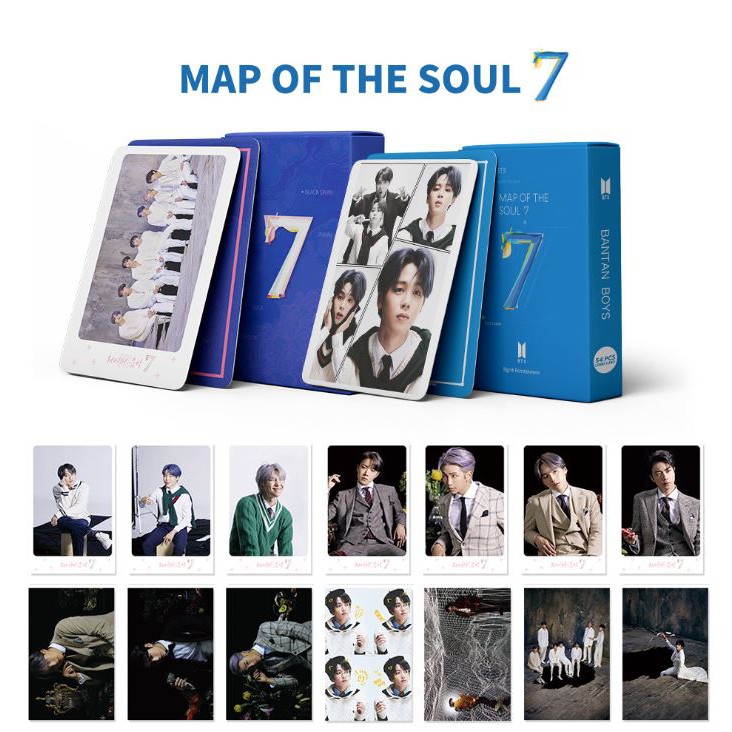 Bộ 52 lomo Bangtan World tour,MOTS 7, BLACKPINK in 2 mặt cực đẹp